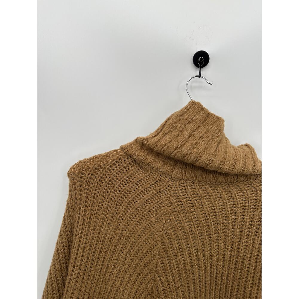 Torrid Brown Chunky Knit Turtleneck Sweater Poncho Women Sz 3X/4X Cozy Oversized - Picture 6 of 8